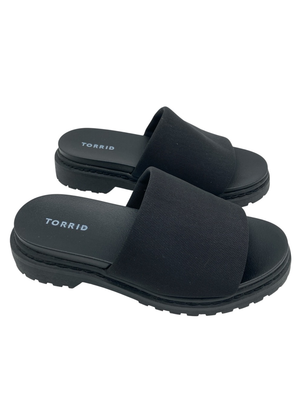 Torrid Stretchy Elastic Y2K-Inspired Chunky Platform Wide Width Slides